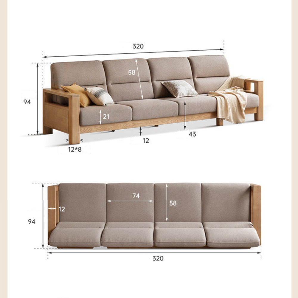 Antillo Natural Solid Ash Sofa
