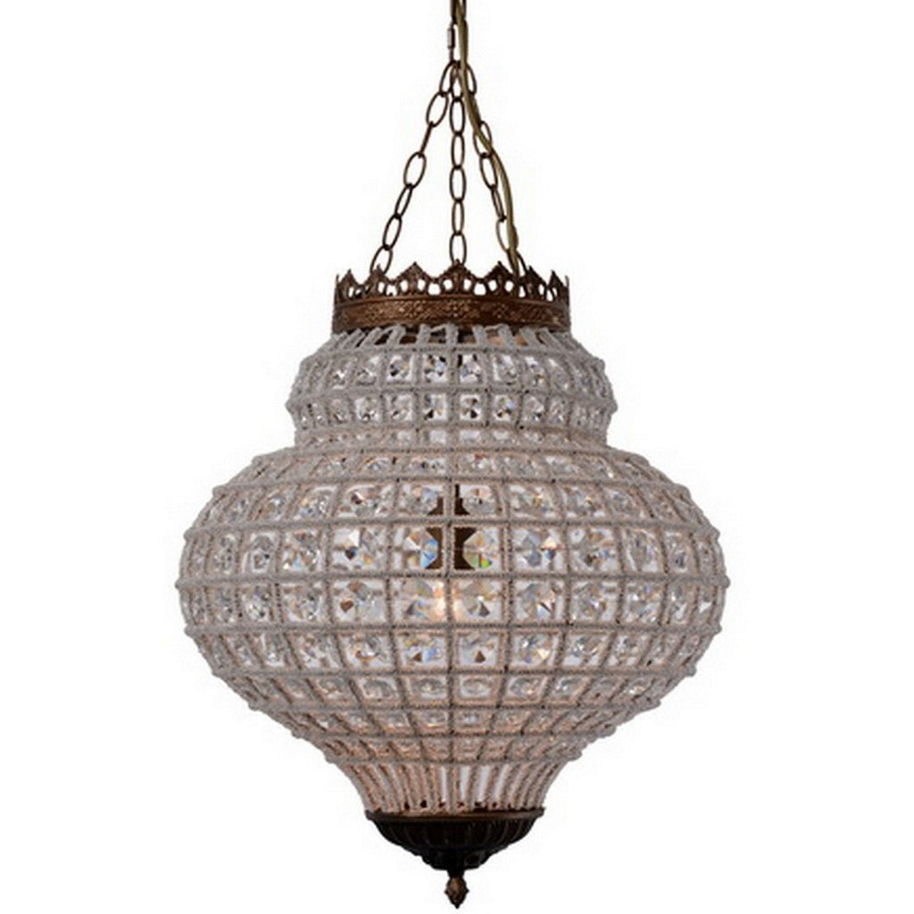 Antique Brass Finish Pendant Light RRL4045 - Oak Furniture Store