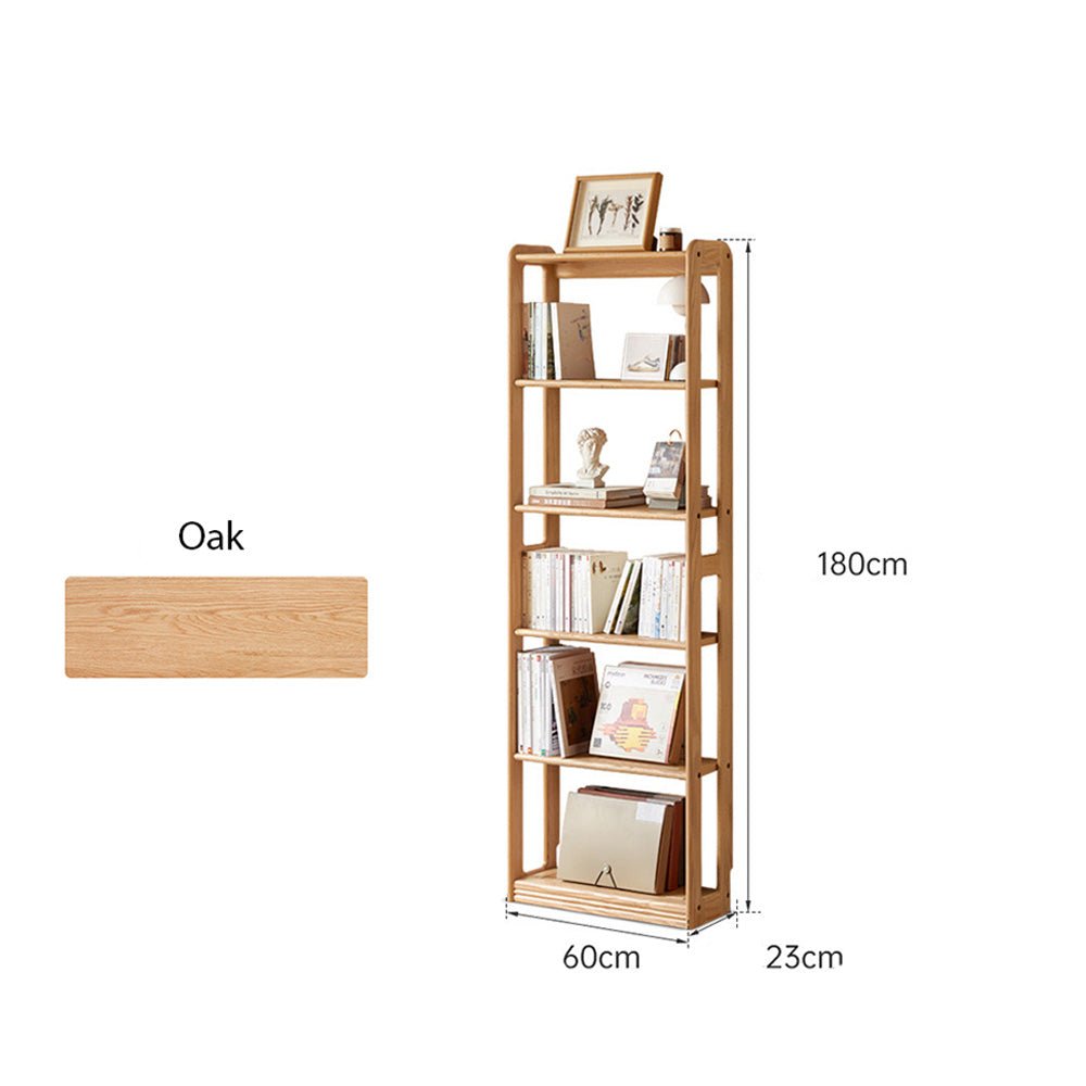 Apolda Natural Solid Oak Open - Shelf Bookcase | Oak Furniture Store