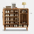 Arches Solid Oak Bottom Open Shelf Shoe Cabinet | Oak Furniture Store