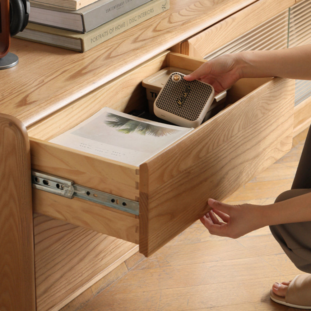 Ardea Natural Solid Ash Floor-Standing Entertainment Unit