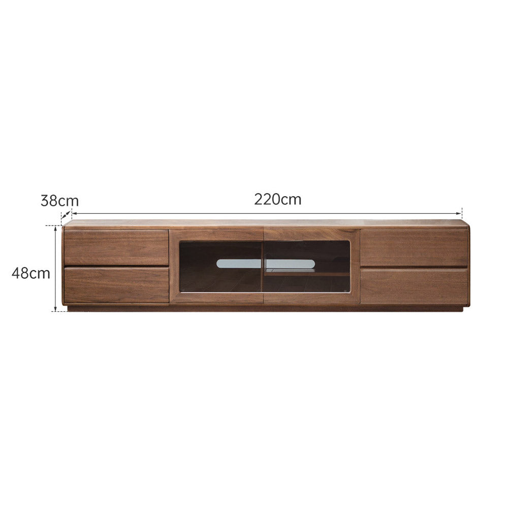 Ardea Natural Solid Walnut Floor-Standing Entertainment Unit