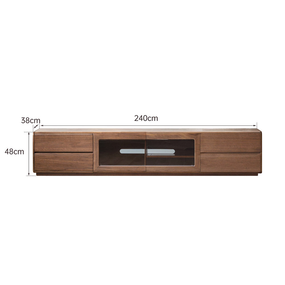 Ardea Natural Solid Walnut Floor-Standing Entertainment Unit