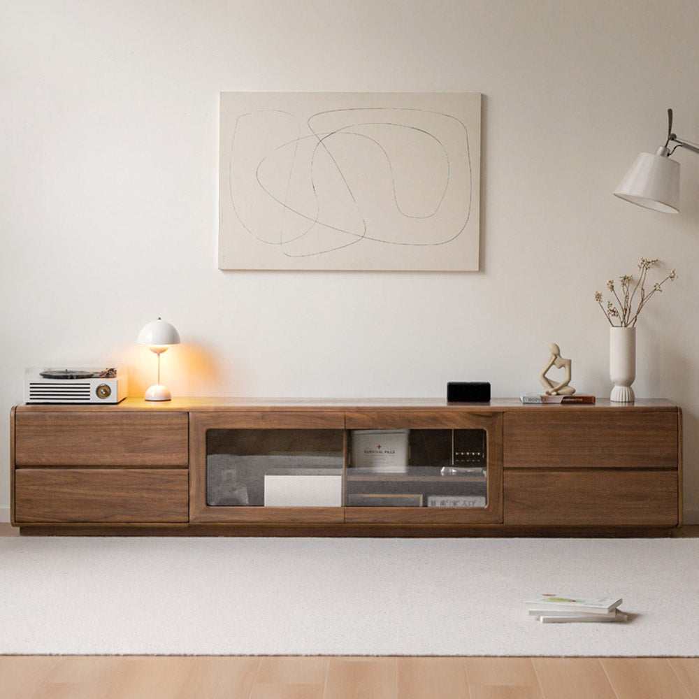Ardea Natural Solid Walnut Floor-Standing Entertainment Unit