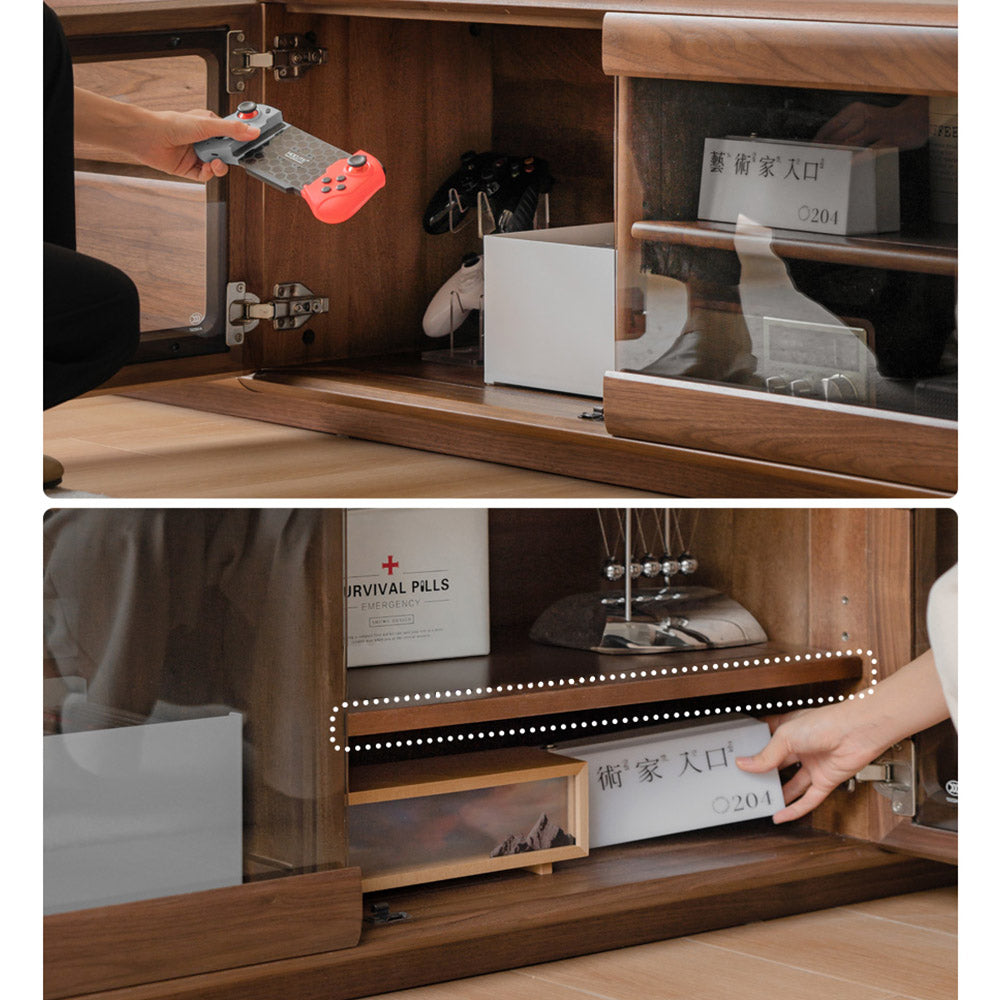 Ardea Natural Solid Walnut Floor-Standing Entertainment Unit