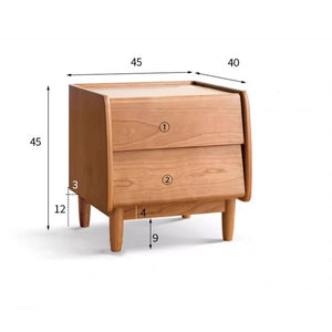 Arklow Natural Solid Cherry Bedside Table - Oak Furniture Store