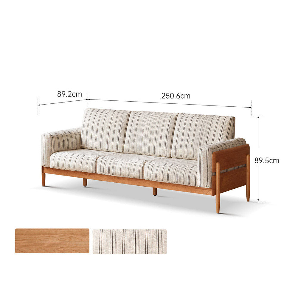 Arsoli Natural Solid Cherry Sofa