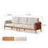 Arsoli Natural Solid Cherry Sofa