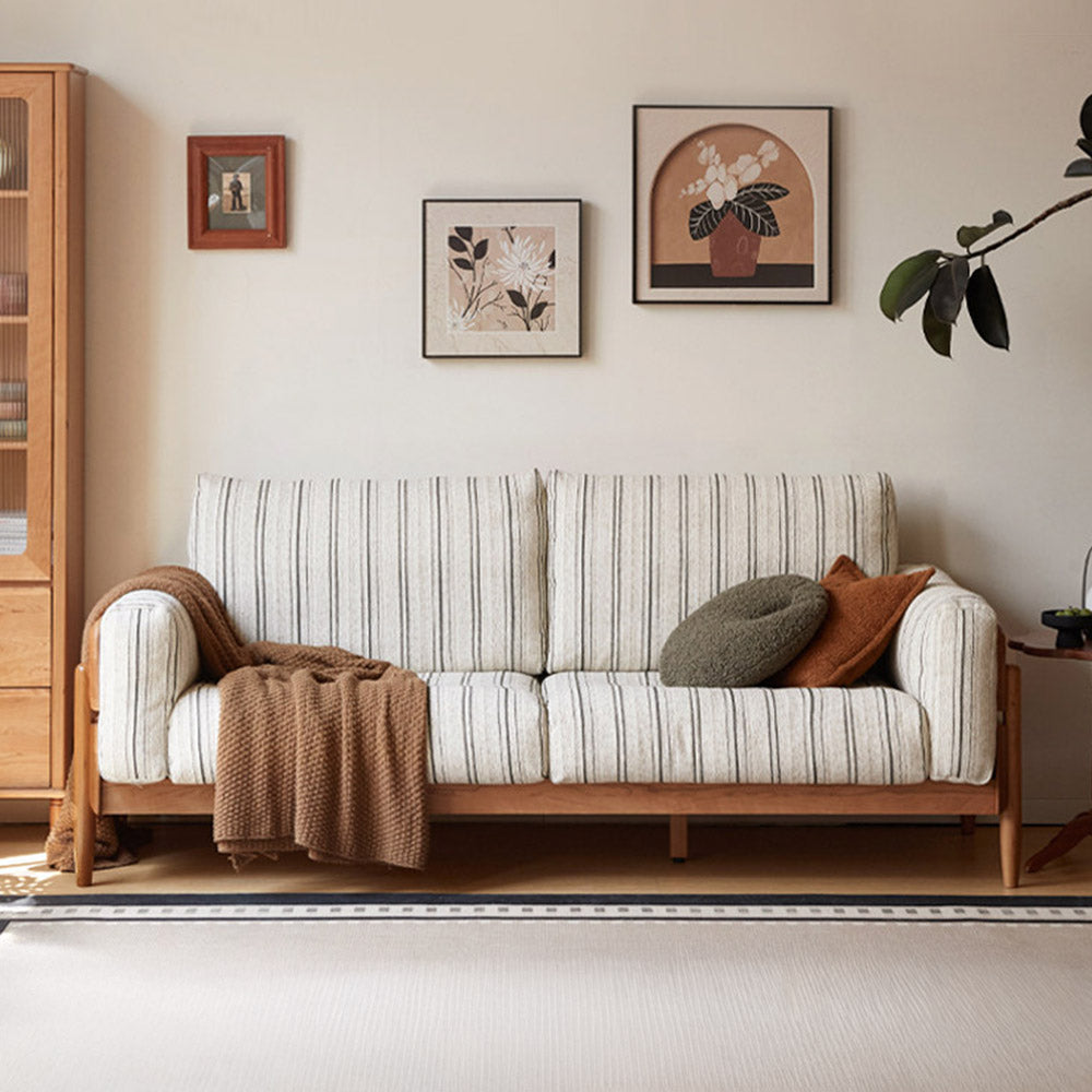 Arsoli Natural Solid Cherry Sofa