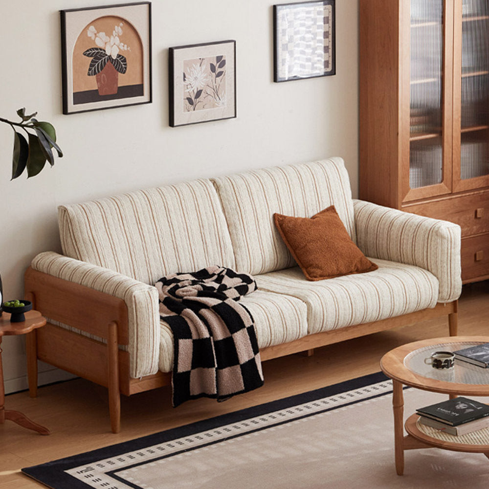Arsoli Natural Solid Cherry Sofa