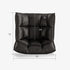 Artena comfort study office chair in black synthetic leather with cushioned seat and matt black swivel base