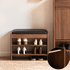 Arvada Natural Solid Walnut Shoe Bench