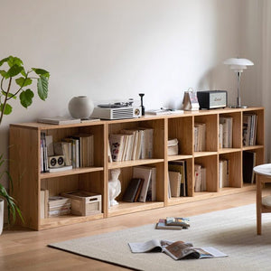 Asele Natural Solid Oak Modular Wall Shelves - Oak Furniture Store
