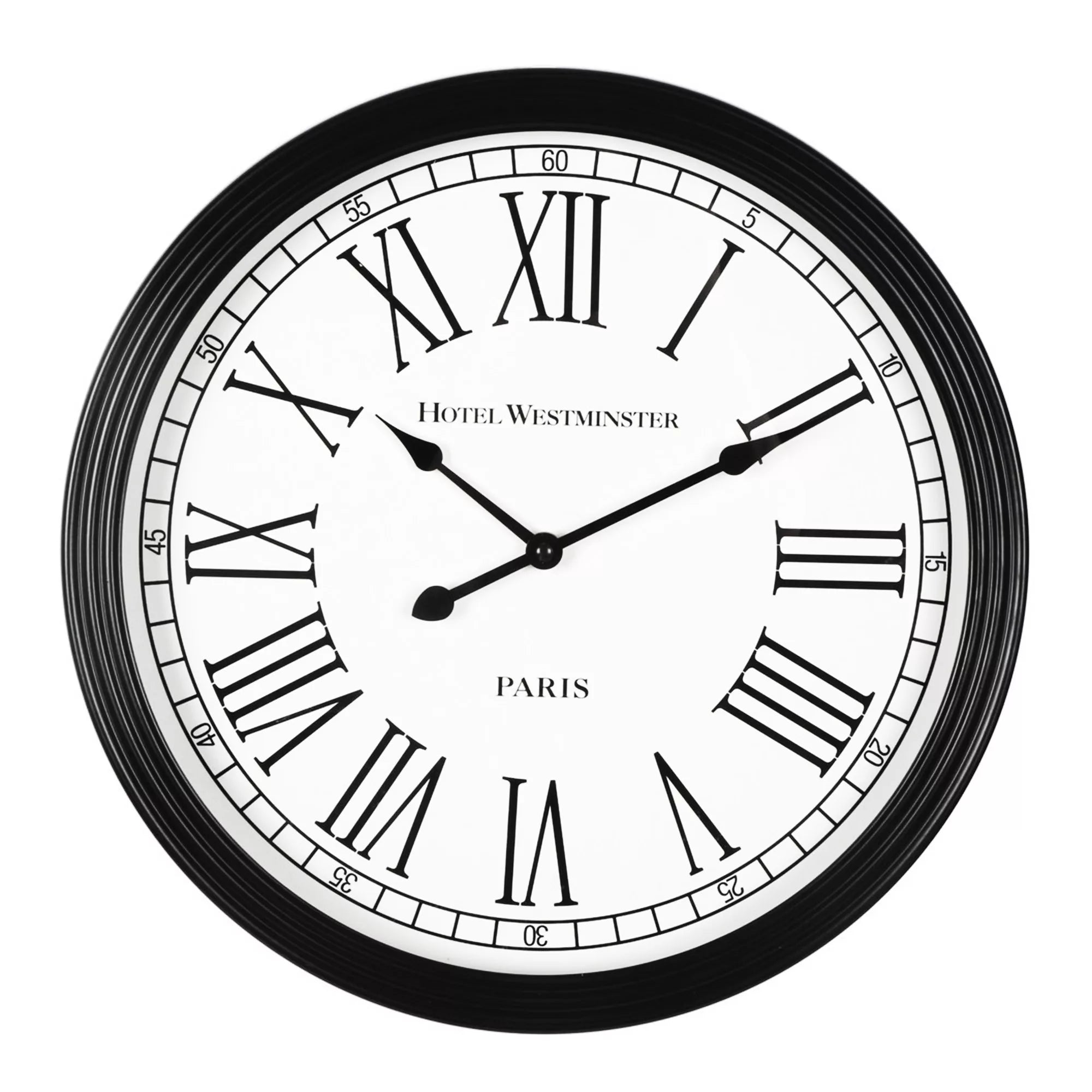 Aslan Clock Black Frame KCL44116 | Oak Furniture Store