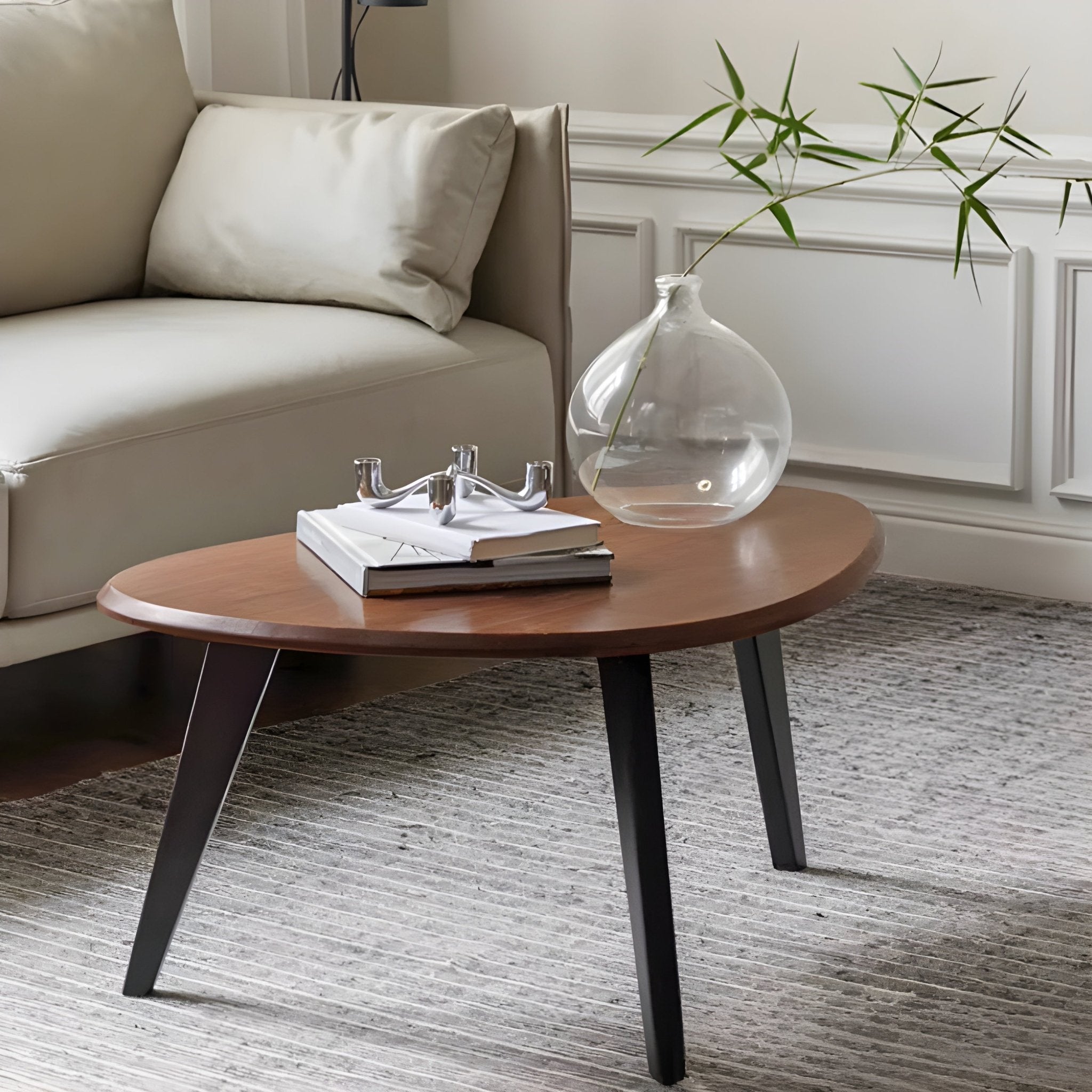 Augusta Solid Walnut Coffee Table Set | nesting wood coffee table for NZ living room |Oak Furniture Store