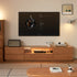 Aurin Natural Solid Cherry Floor Standing Entertainment Unit with LED Light