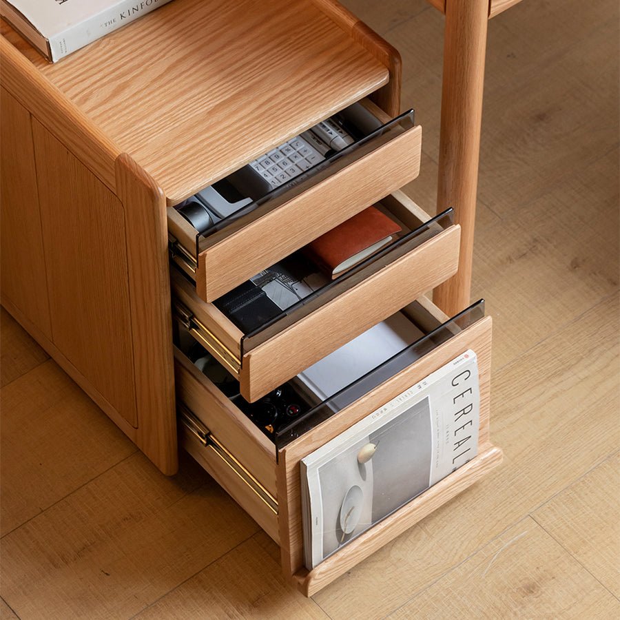 Auty Solid Wood Movable Small Side Table | Oak Furniture Store