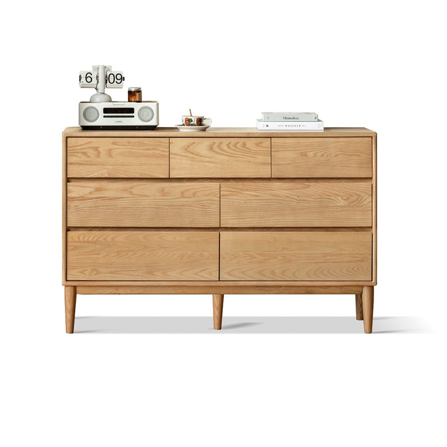 Auzers Solid Ash 3+4 Chest of Drawers | Oak Furniture Store