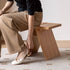 Avola Natural Solid Rubber Wood Shoe Stool