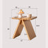 Avola Natural Solid Rubber Wood Shoe Stool