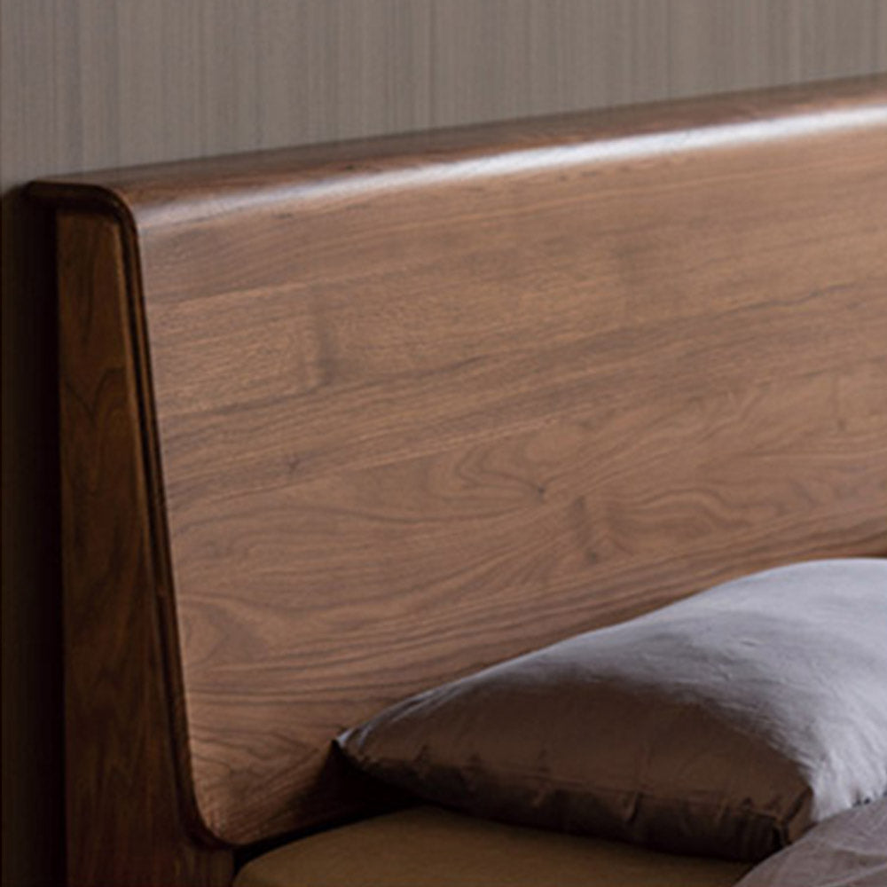 Bailey Natural Solid Walnut Bed Frame