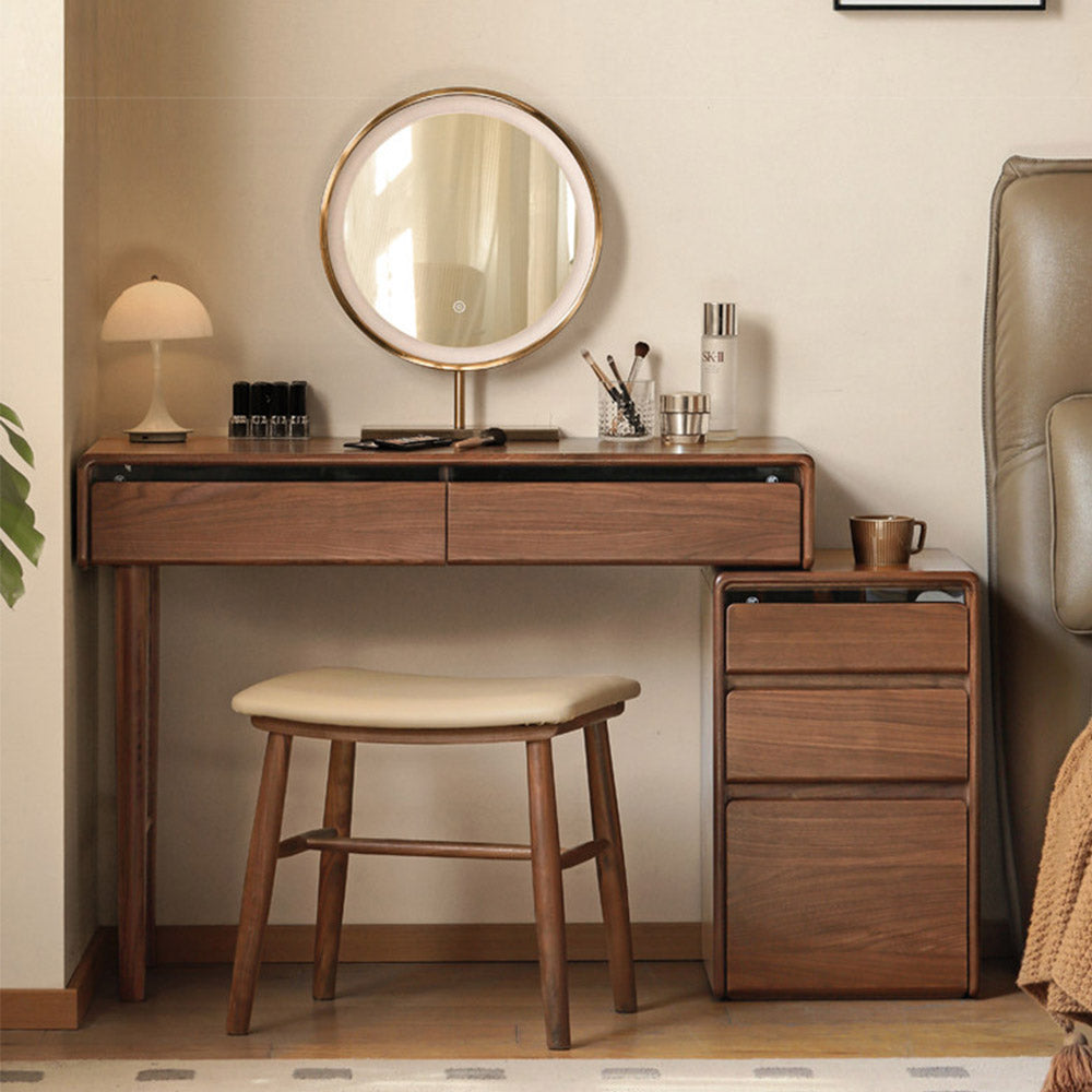 Bailey Natural Solid Walnut Dressing Table