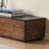 Bailey Natural Solid Walnut Floor Standing Entertainment Unit with Ceramic Top