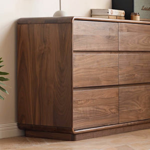 Baileys Solid Walnut Chest of Drawers - Oak Furniture Store