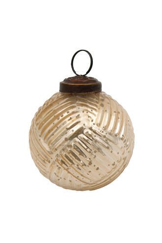 Basket Weave Glass Bauble F3030225 - Oak Furniture Store