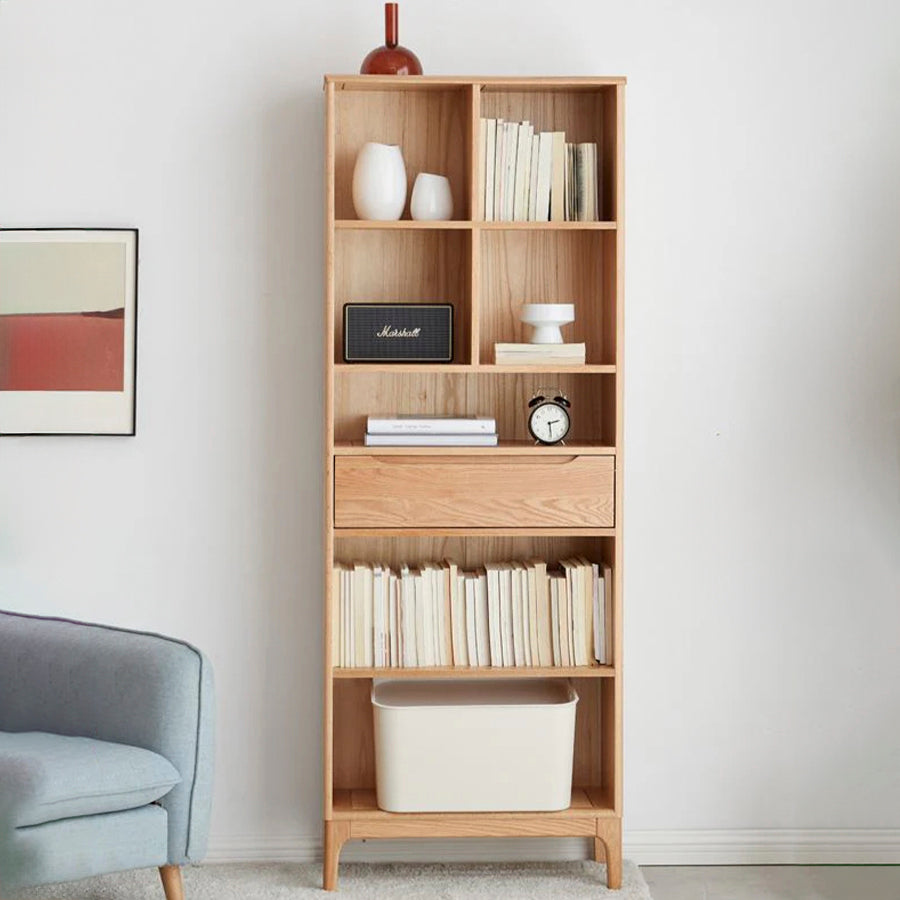 Berlin Natural Solid Oak Bookcase