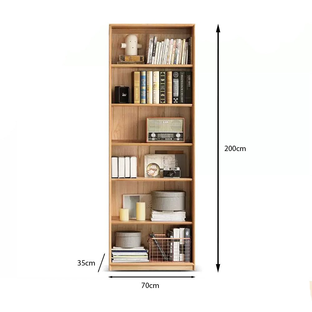 Beverley Natural Solid Ash Display Bookcase | Oak Furniture Store