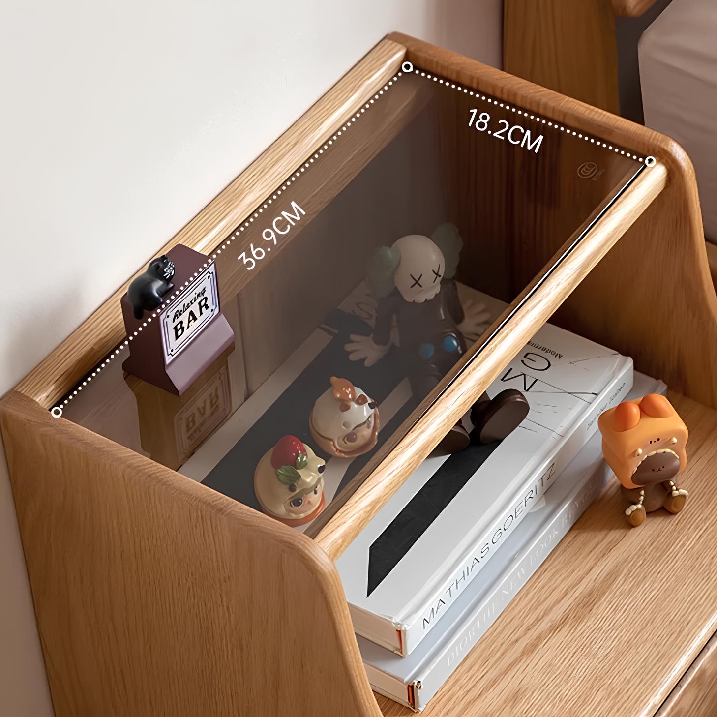 Bogen Natural Solid Oak Bedside Table | Oak Furniture Store