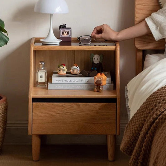 Bogen Solid Oak Bedside Table – Oak Furniture Store New Zealand
