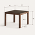 Boise lower coffee table dimension guide with storage shelf, drawer and caster wheels