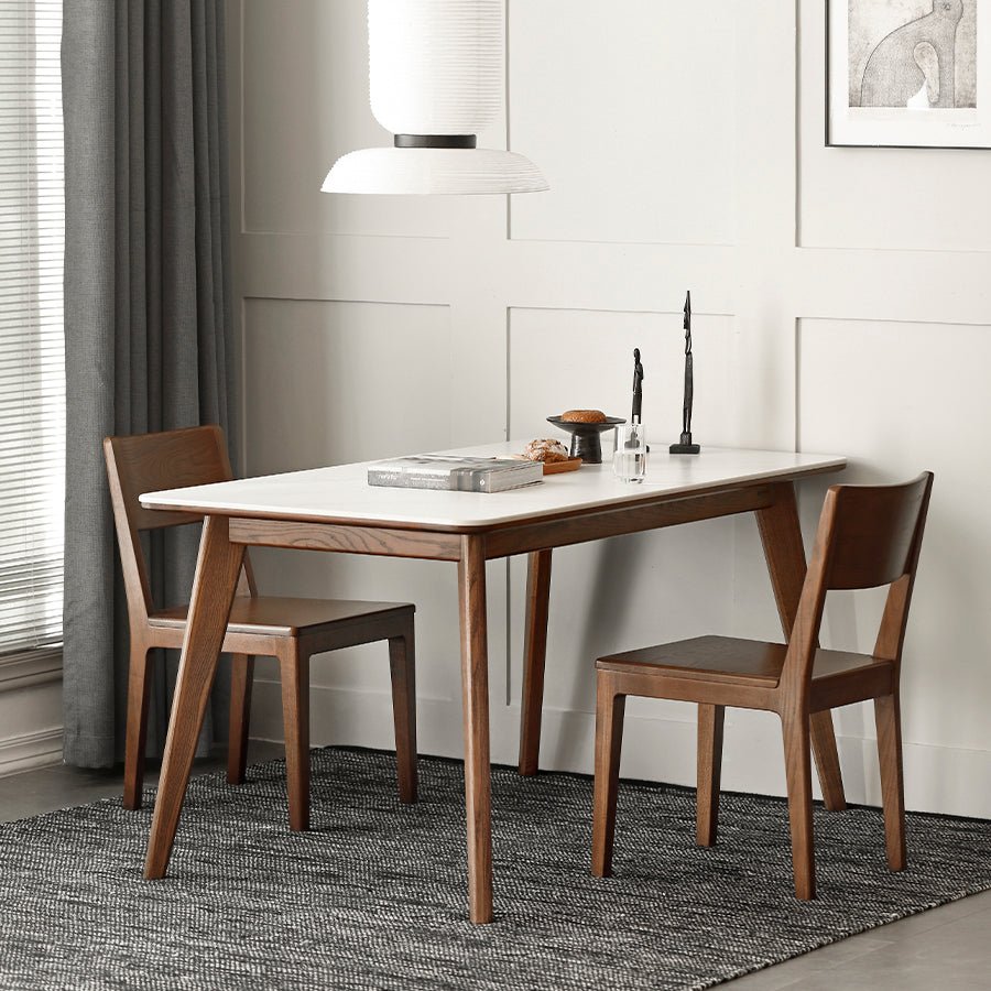 Bremen Natural Solid Ash Dining Table with Ceramic Top | Oak Furniture Store