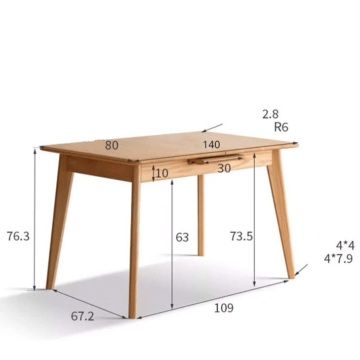 Bremen Natural Solid Oak Extending Dining Table - Oak Furniture Store