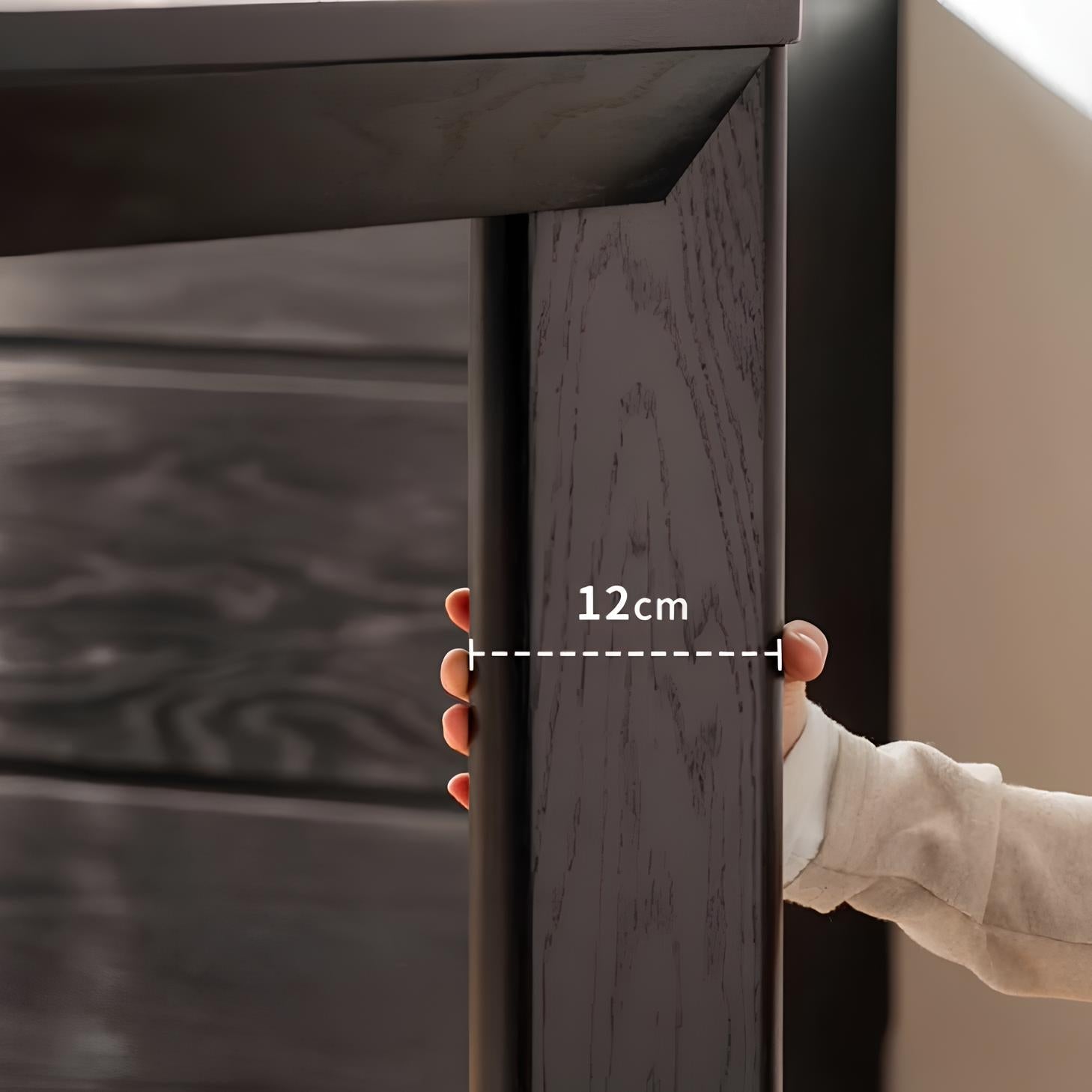 Bremen Solid Oak Dining Table in Charcoal Finish | Oak Furniture Store