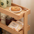 Brilon Natural Solid Oak Storage Shelf with Caster Wheels | Oak Furniture Store