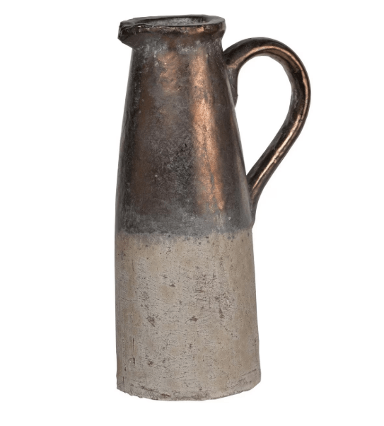 Candia Ceramic Pitcher Sienna Brown 36.5cm RSE2139 - Oak Furniture Store