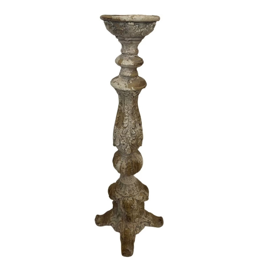 Candle Holder - Indoor & Outdoor - Antique Marble Magnesia Composite Design 2 RQD5037