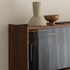Newry Natural Solid Walnut Sideboard with Hutch Dresser
