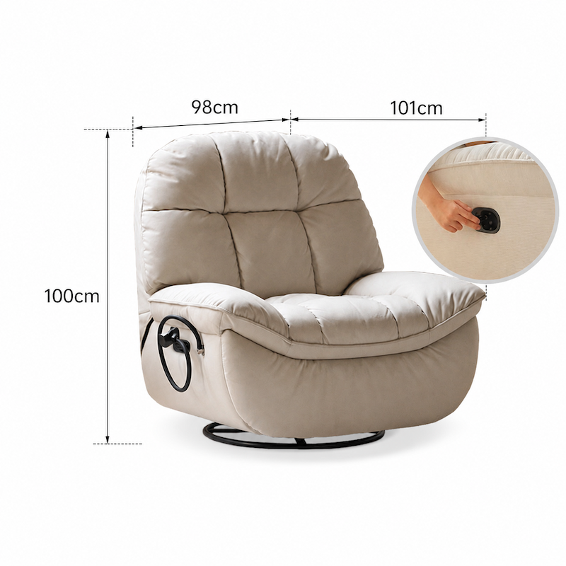 Casina Silicone Leather Recliner Sofa