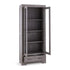 Chamfer Natural Solid Oak Glazed Display/Book Cabinet