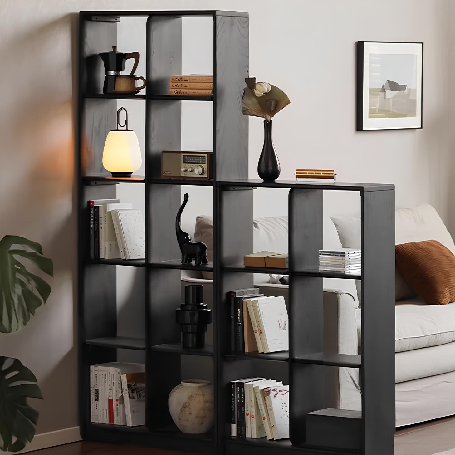 Charcoal Natural Solid Oak Modular Wall Shelves | Oak Furniture Store