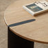 Charcoal solid ash round nesting coffee table set with two-tone design