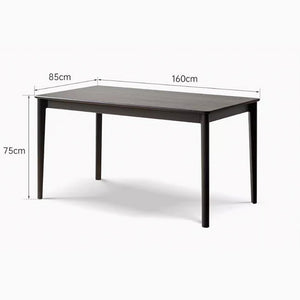 Charcoal Solid Oak Dining Table - Oak Furniture Store