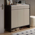 Charcoal Solid Oak Shoe Cabinet