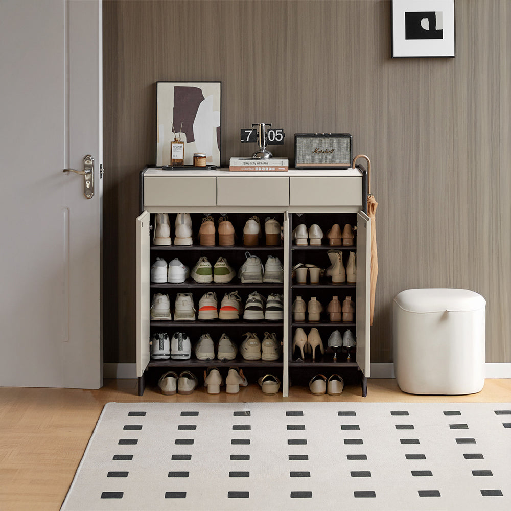 Charcoal Solid Oak Shoe Cabinet