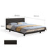 Charcoal Solid Rubber Wood Bed Frame