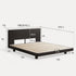 Charcoal Solid Rubber Wood Bed Frame